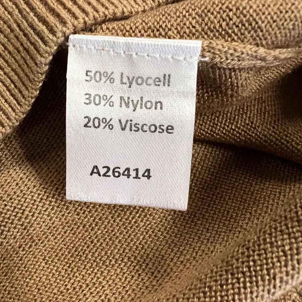 The TOG Shop Womens Lightweight Sweater Long Sleeve Tan Brown Size Large